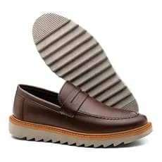 Sapato Loafer Tratorado Masculino Social Sem Cadarço Nobre Premium