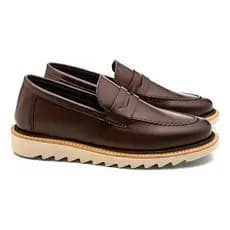 Sapato Casual Masculino Loafer De Couro Legitimo Tratorado Super Leve