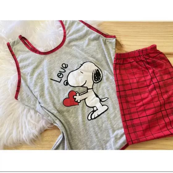 Kit 2 Baby Doll Plus Size Feminino Malha Pijama Verão Regata Confortável Short Doll Dormir
