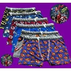 Kit 20 Cueca Infantil Boxer Heróis Menino Roupa Confortável Kids 1 a 8 Anos