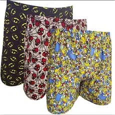 KIT 3 SAMBA CANÇÃO PLUS SIZE MASCULINO CUECA SAMBA CANÇÃO ADULTO PERSONAGENS SHORT DE DORMIR MASCULINO