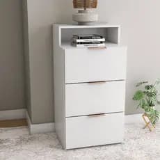 Gaveteiro De Cabeceira Home Office Com Nicho