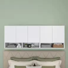 Conjunto Armário Aéreo Suspenso 5 Portas – Transforme Seu Ambiente com Organização e Design