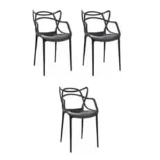 QUEIMA DE ESTOQUE -Kit 3 Cadeiras Allegra Decorativa e Funcional – Sucesso de Vendas