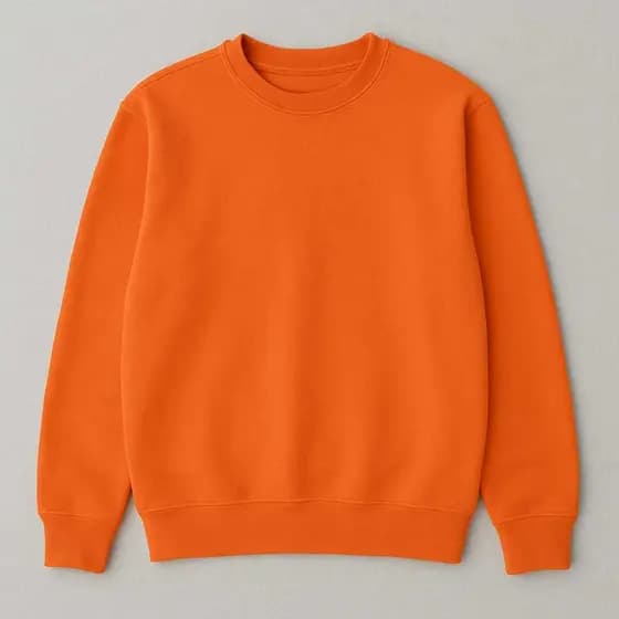 Moletom Flanelado Unissex Blusa de Frio Quentinha Gola Careca (Redonda) Quentinho Masculino e Feminino P ao GG Laranja