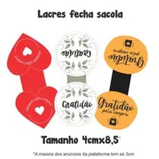 Adesivo Lacre Fecha Sacola-500 Etiquetas