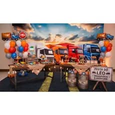 Painel de Festa Antirreflexo em Lona Caminhão /Caminhões