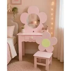 *LANÇAMENTO* Penteadeira Flor Infantil Princesa Pintada Mdf
