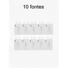Kit 10 Fonte Carregador USB-C 20W Turbo Tipo C Bivolt Branco Sem Cabo