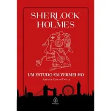 Livro - Sherlock Holmes - Um Estudo em Vermelho -  Autor Arthur Conan Doyle - Capa Dura