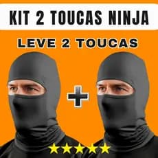 Kit 2 Touca Balaclava Preta Toca Ninja Motoqueiro bala clava Termica Uv Touca Treta