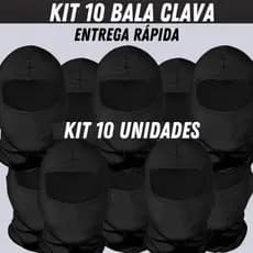 Kit 10 touca Ninja Balaclava Toca UV+50 Proteção Solar Térmica Motoqueiro Motoboy touca preta