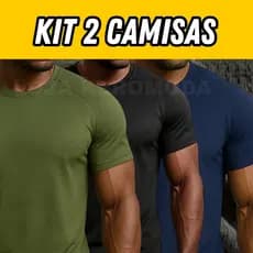 Kit 2 Camisa Masculina Dry Fit  Academia Corrida Casual Esportes