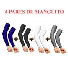 Kit 4 par de manguito Proteção Solar Uv Segunda Pele Unissex
