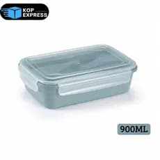 Marmita 900ml com Travas e Talheres  Pote BPA Free para Micro-ondas e Freezer