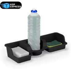 Suporte Porta Detergente com Compartimento para Sabão e Esponja | Plástico Colorido