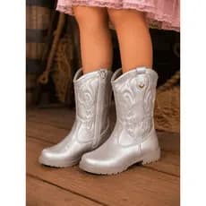 Bota Boiadeira Infantil Feminina Menina Country Cano Médio Fashion