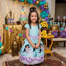 Vestido Jasmine, princesa disney, festa, aniversário, aladdin, aladin