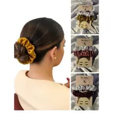 Kit 2 Xuxinhas Mini Scrunchies de Cabelo Cetim Luxo Aesthethic Antifrizz Cuidado com o Cabelo