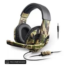 Fone De Ouvido Gamer Camuflado C/ Microfone - Camuflado---Mistura de cores