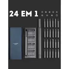 Kit Jogo Ferramentas Chave de Fenda Magnética Precisão 25 Peças Relógios Eletrônicos Óculos Notebook