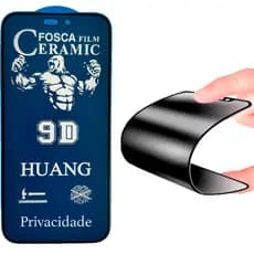 Kit 3/Kit 5 Películas Ceramica Fosca Privacidade 9D Samsung S23 Fe/A54/A55/A14/A15/S20 Fe/A13/A23/A12/M14/M15/A30s