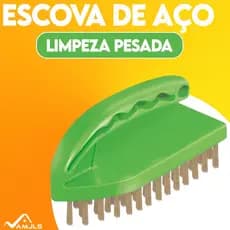 Escova De Aço Manual 6 Fileiras limpa grelha limpeza pesada