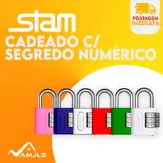 Cadeado Stam Segredo Numérico Cadeado Segurança Stam Original 25mm Mala Mochilas Armários