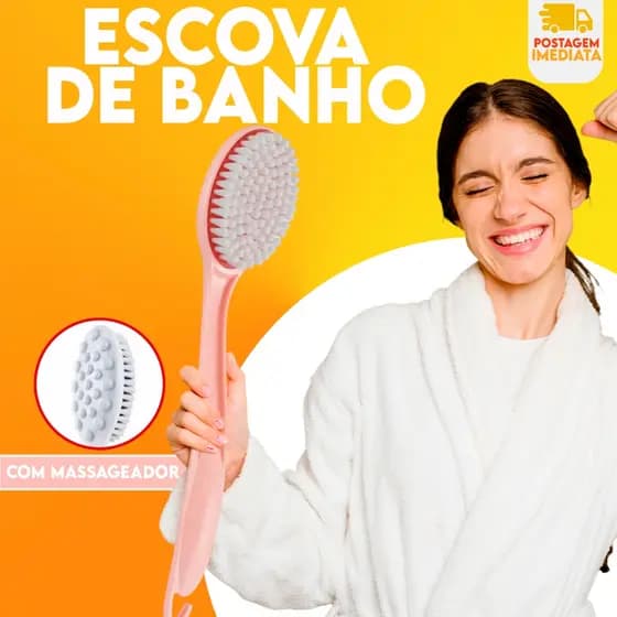 Escova de Banho Dupla Face Rosa Macio Escova de Chuveiro Massageador Esfoliante