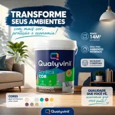 Tinta Acrílica Premium Completa Para Paredes e Tetos Interiores Qualyvinil 3,6L