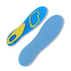 Palmilha Gel Silicone Ortopédica Anti Impacto Dores No Pé Cor Azul/amarelo Tamanho Da Palmilha 38-42