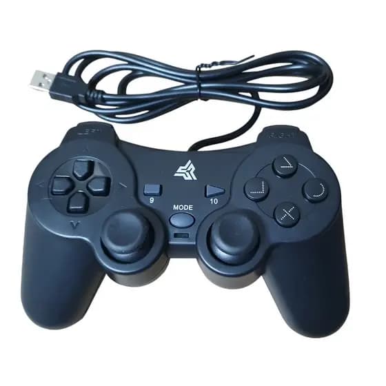 Controle Gamepad Joystick Com Fio Usb para PC Notebook Windows Linux Mac