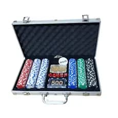 Maleta Jogo Poker Kit 300 Fichas Profissional Sem Numeração