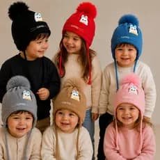 Touca Infantil De Lã Quentinha Menina Menino Com pom pom
