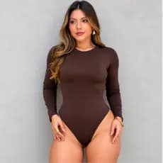 Body Feminino Manga Longa Gola Redonda Suave – Tendência