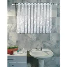 Cortina De Vitrô De Banheiro De Renda 90x70 Cm - Romance