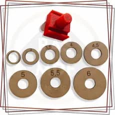 PROMOÇÃO 08 Gabaritos para corte de adesivos/tags redondo + 01 Lâmina de Reposição