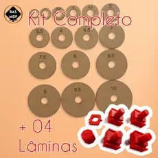 Kit com 16 Gabaritos + 4 Lâminas de reposição para Adesivo, papel, tags e botton