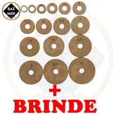 Kit com 16 Gabaritos de MDF (2,5cm a 10cm) para Cortes Precisos de Adesivos e Tags + Brinde ORIGINAL