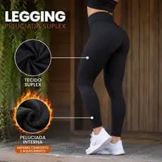 Calça térmica, Legging Flanelada com Pelucia Grossa