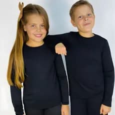 Blusa Térmica Infantil Peluciada Unissex Flanelada Manga Longa Frio Inverno