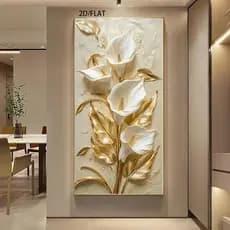 Quadro Decorativo Lirios Brancos Elegante