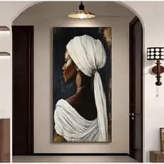 Quadro Decorativo Sala Arte Africana Grande 1,10x80cm.Decore Sala,Copa,Quartos.