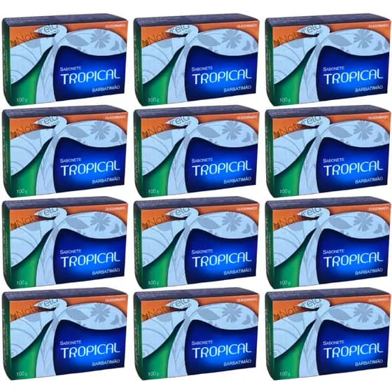12 Un. Sabonete Barra Barbatimão - Tropical 100g
