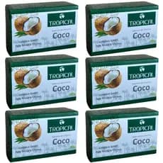 6 Un. Sabonete Barra Coco - Tropical 90g