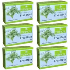 6 Un. Sabonete Barra Erva Doce - Tropical 90g