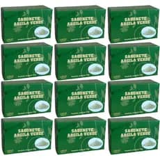 12 Un. Sabonete Barra Argila Verde - Tropical 90g