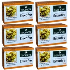 6 Un. Sabonete Barra Enxofre - Tropical 90g