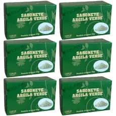 6 Un. Sabonete Barra Argila Verde - Tropical 90g