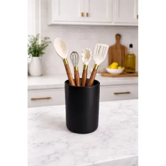 Porta Utensílios Cerâmica Organizador De Cozinha Porta Talheres Colheres Espátulas